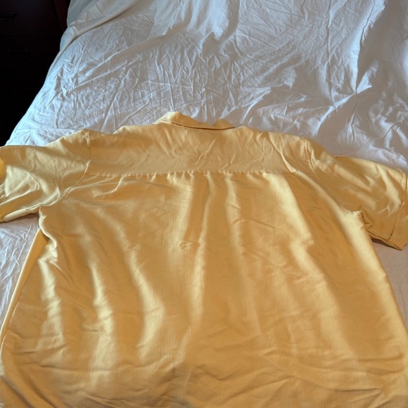 Cubavera Men's Button Down Shirt embroidered w instruments Yellow Cream size XXL - Picture 5 of 13